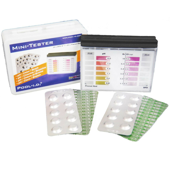 Swimming Pool Test Kit Mini 2 x 20 Free Tablets Chlorine Bromine Ph+ Hot Tub Spa