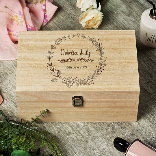 Personalised Large Wedding Memory Box Engraved Gifts Any Name