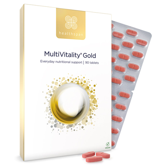 (90 Tablets) Healthspan Multivitamin Gold, A-Z Formulation, Vegan