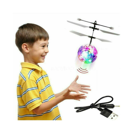 Induction LED Flying Suspension Crystal Ball Toys USB Rechargeable