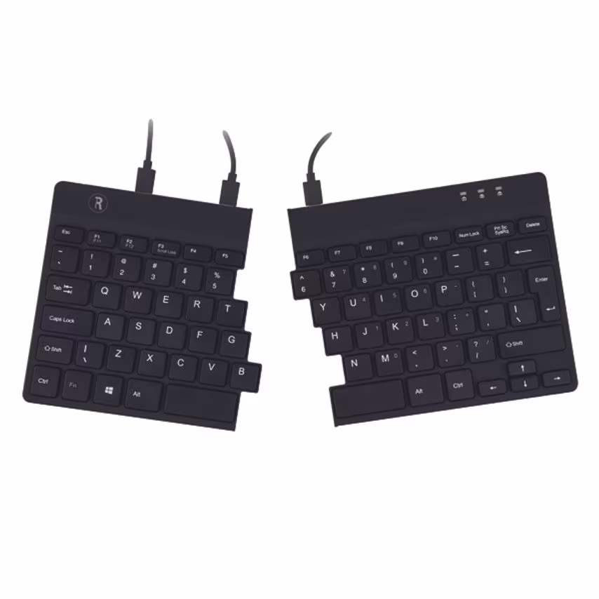 R-GO Split Ergonomic Keyboard Wired Black RGOSP-UKWIBL
