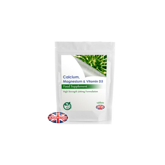 120 x Calcium, Magnesium & Vitamin D3 Tablets - Bones Support, UK