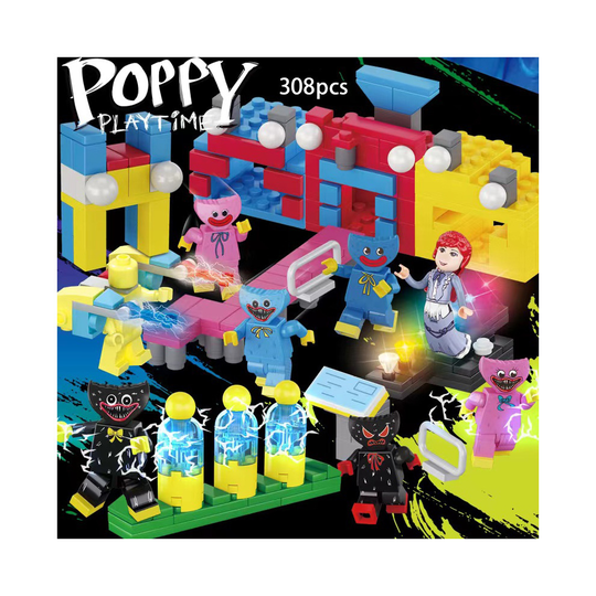 (8pcs) Poppy Playtime Game Figure Huggy Wuggy Blocks Puzzle Game Toys Set