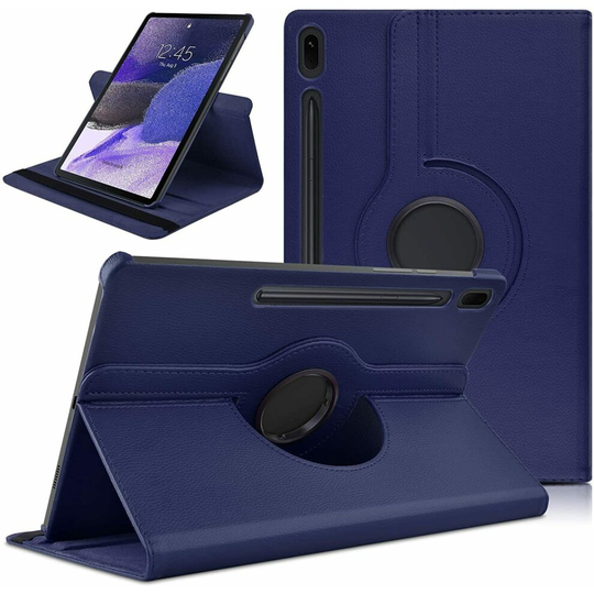 (Navy) Samsung Galaxy Tab S7+ S7 FE S8+ 360 Cover 12.4"