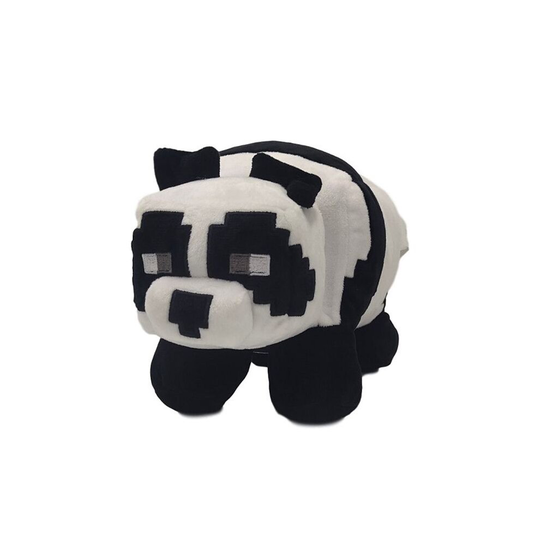 (Panda-25cm) Minecraft Creeper Enderman Plush Toy Pixel Doll