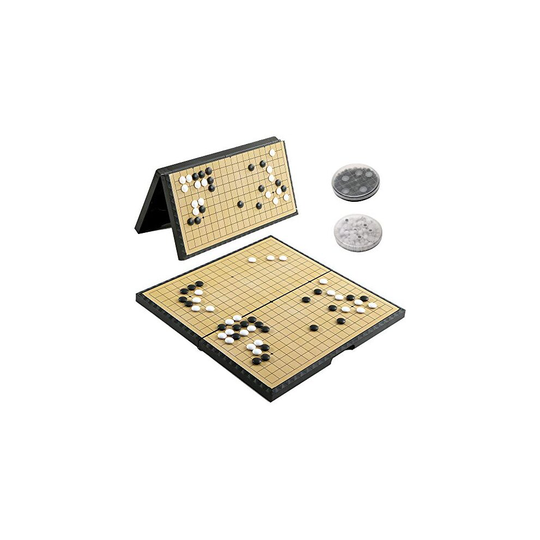 Luoyer 15 Inch Go Game Set Magnetic Folding Board Game Portable Chinese Weiqi Gomoku Large Classic Strategy Game with Plastic Go Pieces for Adults