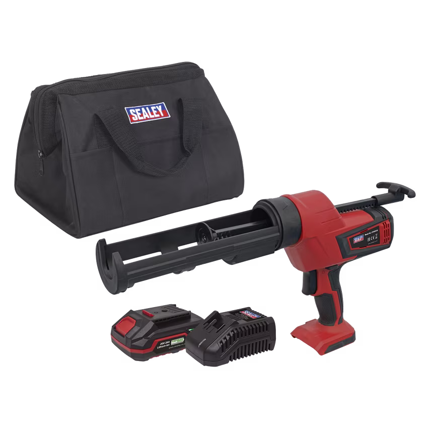 Sealey Cordless 20V 2AH SV20 Series Caulking Gun Kit 310ml