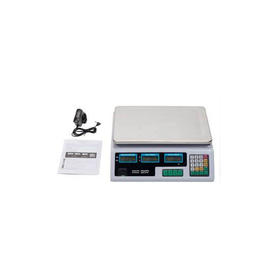 40kg/5g Digital Price Computing Scale for Vegetable UK Plug
