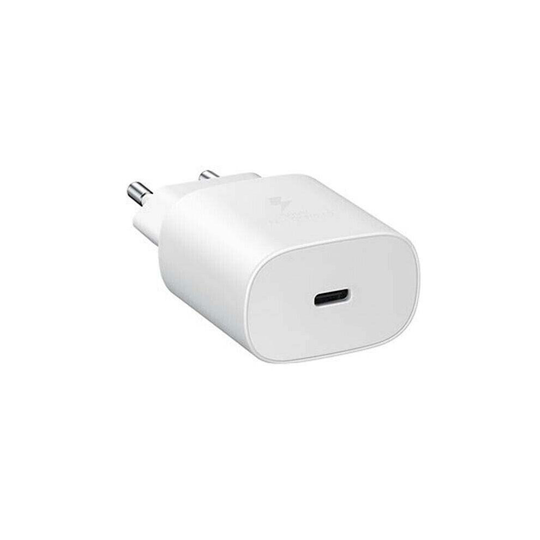 (Plug Head Only) Official Samsung EU 2 Pin EP-TA800EBE Quick Charge Adapter 25W USB Type C White