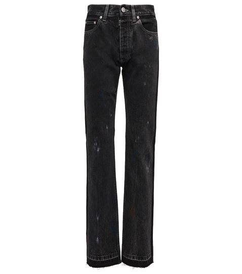 Deconstructed straight jeans