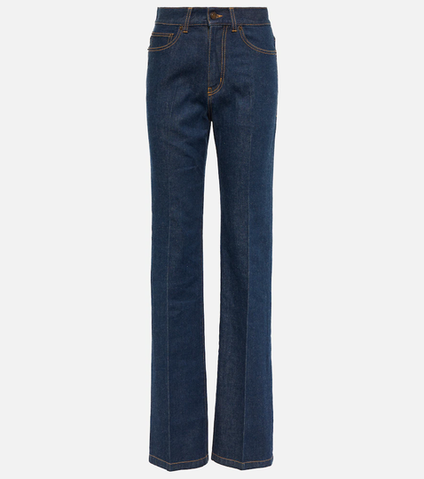 Clyde high-rise straight jeans
