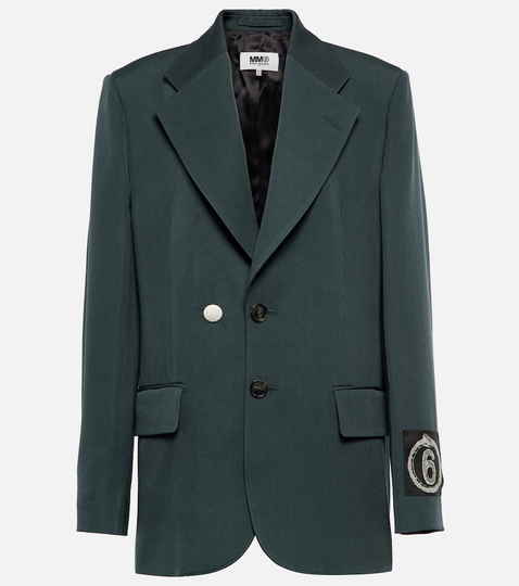 Camel wool-blend blazer