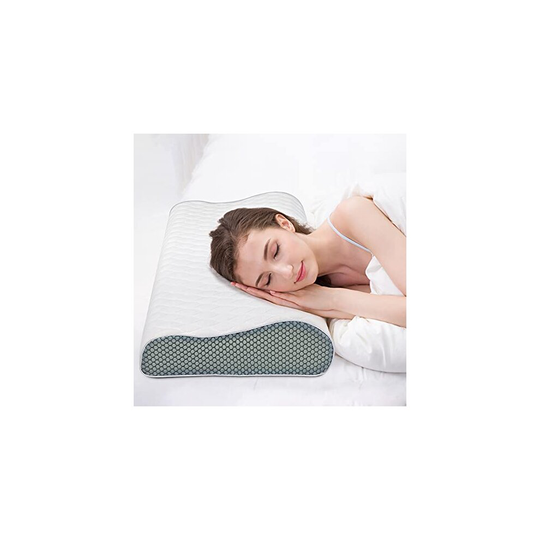 Fityou Memory Foam Pillow,Ergonomic Neck Support Contour Pillow,Orthopaedic Cervical Pillow,Sleeping Pillow with Zip for Side Sleepers,Back Sleep