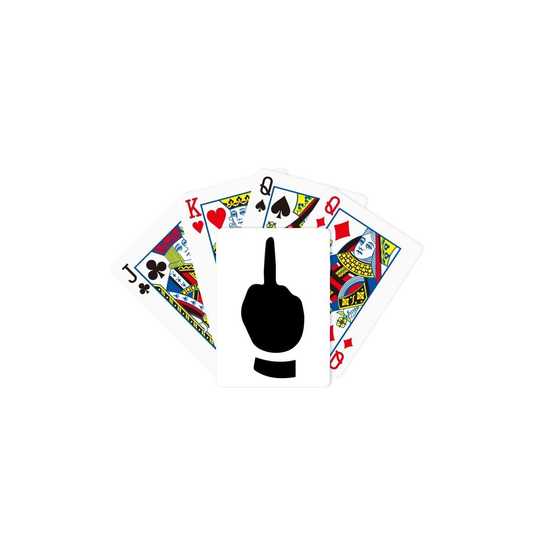 Middle Finger Gesture Silhouette Pattern Poker Playing Card Tabletop Board Game Gift