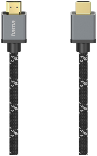 Hama Braided 8K HDMI to HDMI 1m Cable - Black
