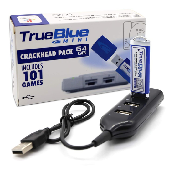(CRACKHEAD PACK) True Blue Mini-PlayStation Classic PS1 Multi Best Games Included