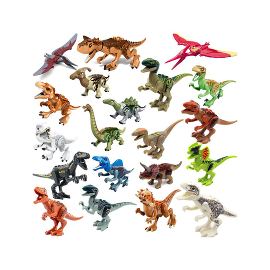 20PCS Jurassic Dinosaurs Minifigures Compatible Toys Fit Lego