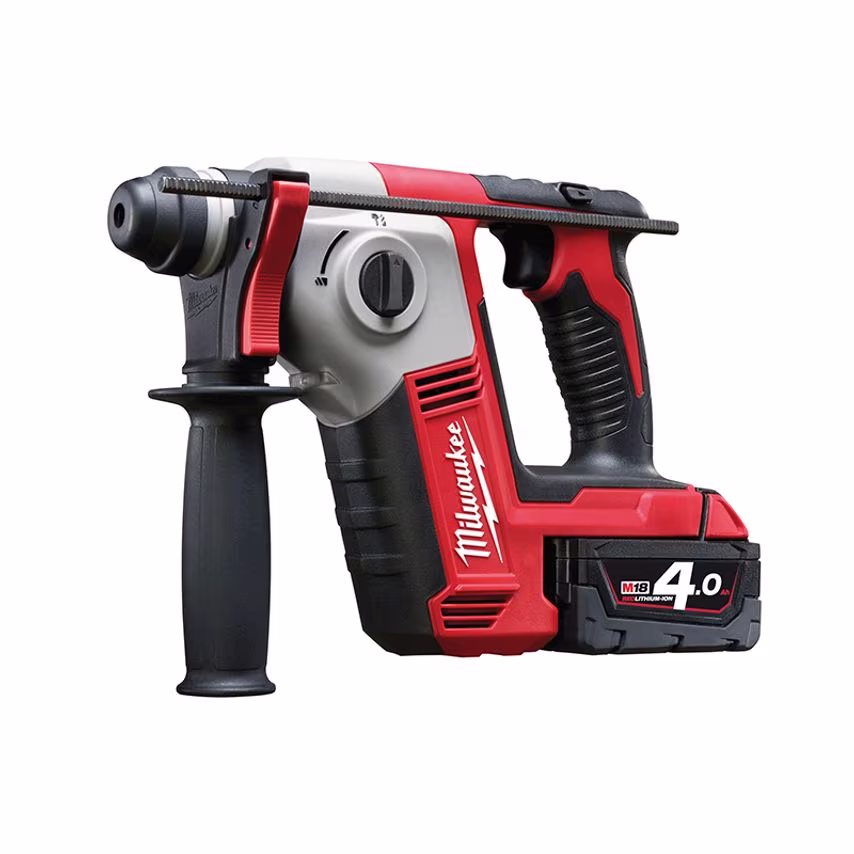 Milwaukee Power Tools M18 BH-402C 2 Mode SDS Hammer 18V 2 x 4.0Ah Li-ion MILM18B