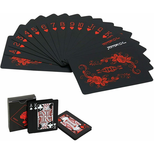 PLAYING CARDS WATERPROOF POKER BLACK DIAMOND CHRISTMAS GIFT MAGIC