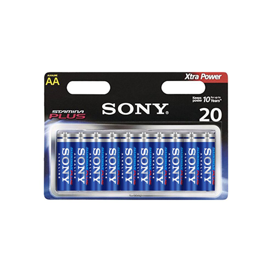 Sony Stamina Plus Xtra Power Alkaline Batteries AA - 20 Pack