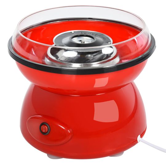 HOMCOM 450W Electric Candyfloss Machine Kit Non-Stick Plates Red