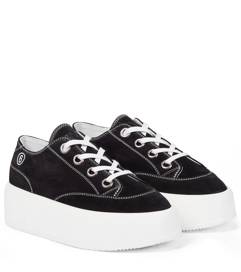 Suede platform sneakers