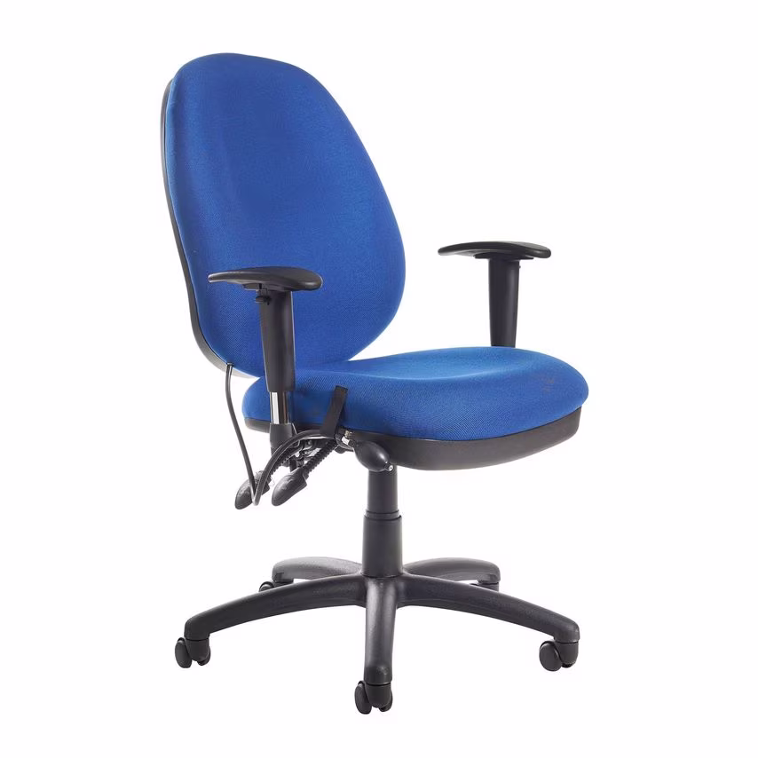 Dams Santana Cantilever Chair with Plastic Seat and Back, Black Frame with Arms