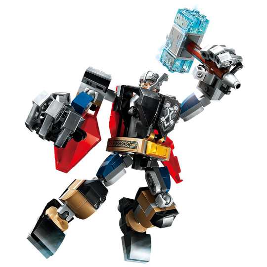 (Thor) Marvel Avengers Character Mech Minifigure Joints Operable Lego Building Blocks Kids Toys