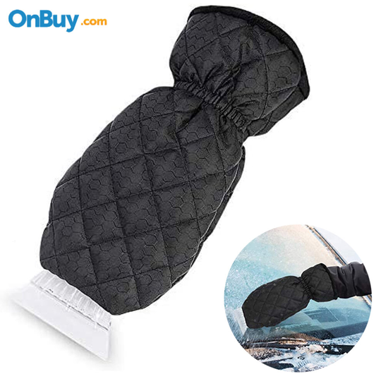 Car Windscreen Ice Scraper With Glove Snow Remover Waterproof Mitt