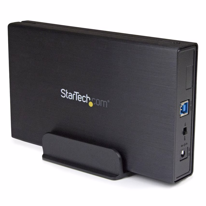 StarTech.com 3.5in Black USB 3.0 External SATA III Hard Drive Enclosure with UAS