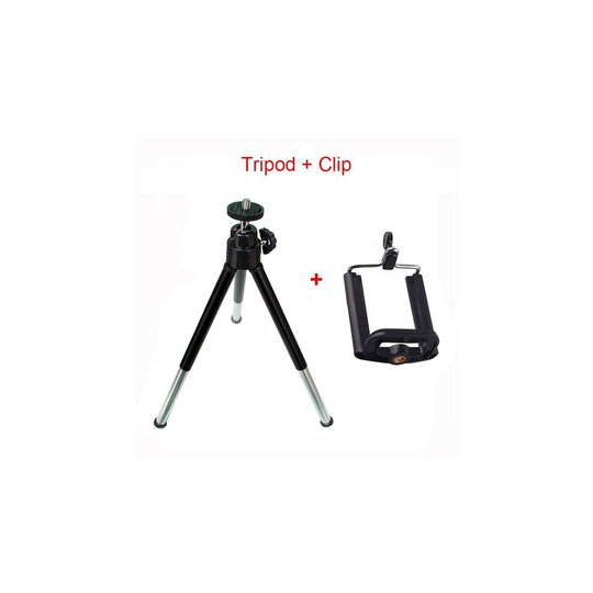 (BLK TRIPOD CLIP) Tripod Mini Tripod stand Aluminum Tripod+Clip