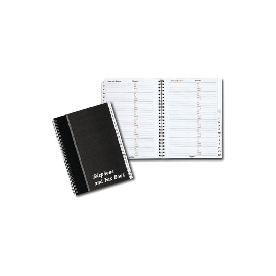 Concord 87110/CD10 Phone/Fax Index Book A5 Grey/Black