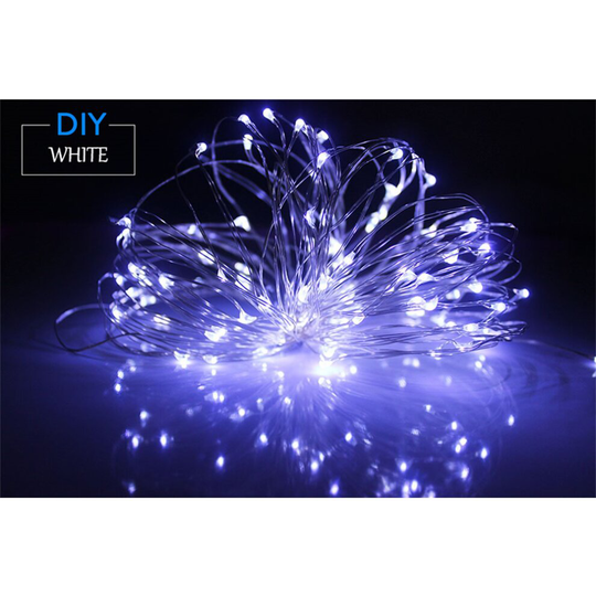 (White ) 5M Battery LED String Fairy Light + Remote Control