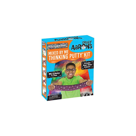Crazy Aaron's Thinking Putty - Holographic Mixed by Me Thinking Putty Kit - Create Your Own Colors Mix and Name 5 Tins - Never Dries Out