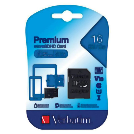 Verbatim Microsd Class 10 16gb +Adaptor