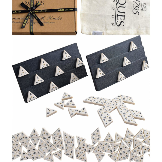 Triominoes - Regulation Size Complete Triominos with FULL Rack Set - Inc. FREE Storage Bag - A Fantastic Game of Tri Domino Tiles for Players of...