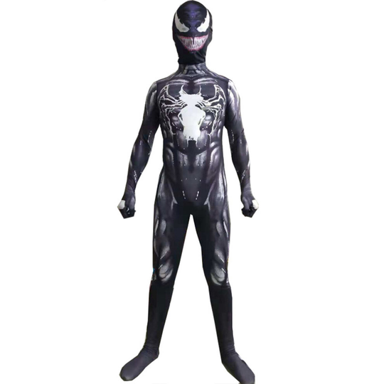 (4-5 Years) Venom SpiderMan Superhero Kid Halloween Cosplay Costume Jumpsuit Fancy Outfit