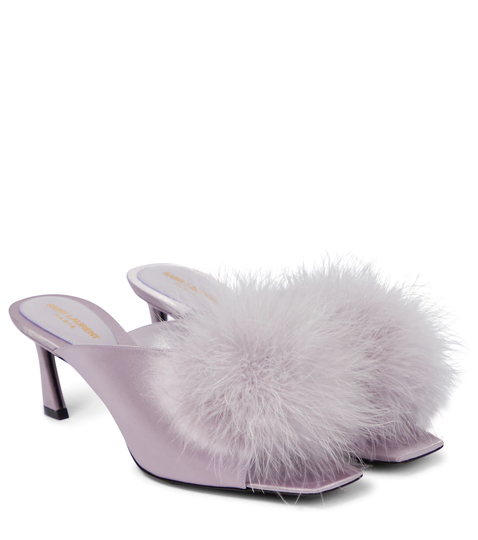Mae silk satin mules