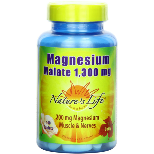 Nature's Life, Magnesium Malate, 1300 mg, 100 Tablets