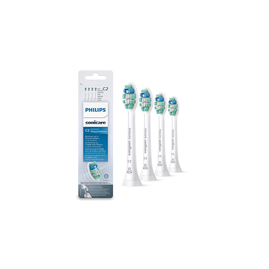 Philips Sonicare Optimal Plaque Defence BrushSync Enabled Replacement Brush Heads, 4pk, White - HX9024/12