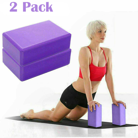 2 PCS EVA Yoga Block Versatile Fitness Balance Odor Free Bricks Lightweight Exercise Prop