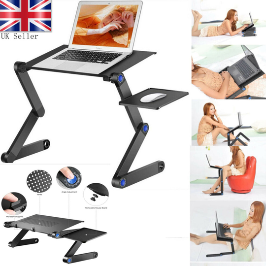 Folding Laptop Stand Portable Computer Desk Table Adjustable Sofa Laptop Table