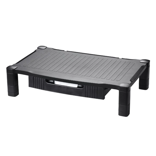 Contour Ergonomics Extra Wide Monitor Stand with Drawer Black CE04691