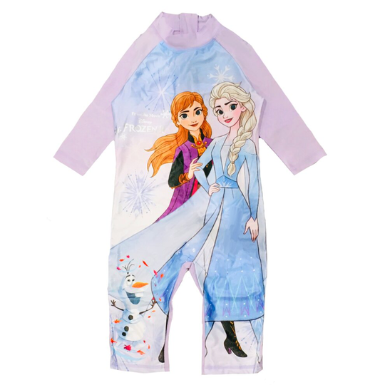 (3-4 Years) Girls Disney Frozen Sun Protect Swimsuit Age 2-8 Years