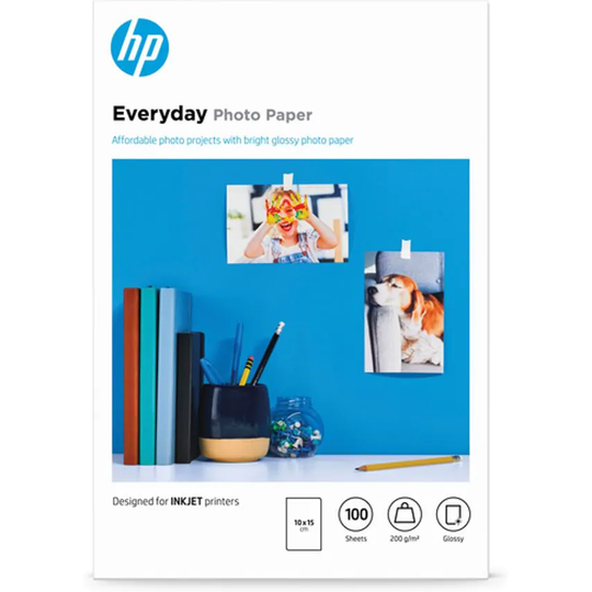 HP Everyday Glossy Photo Paper 9435PWD- you get 18