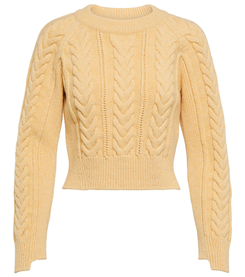 Cable-knit wool sweater