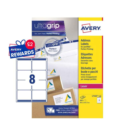Avery Avery Laser Parcel Label 99x67.7mm 8 Per A4 Sheet White (Pack 800 Labels)