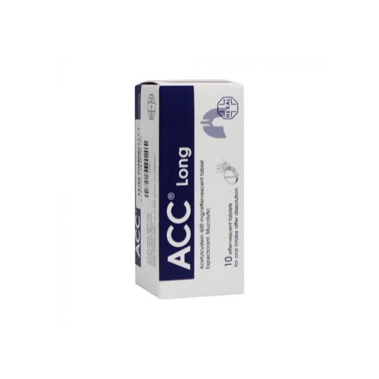 ACC Long 600 mg Effervescent Tablets 10's