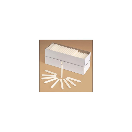 Church Service Memorial Vigil Ceremony Unscented White Candles Box of 100 1/2 x 4 1/4 Inch