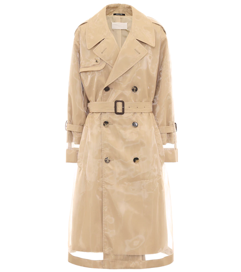 PVC-wrapped cotton trench coat